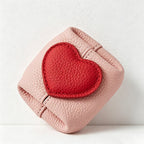 CouldNook Heart Accent Faux PU Mini Pouch - Earbud Case