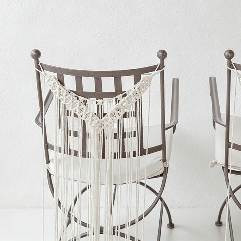 CouldNook Macrame Chair Back Cover - Event Chair Decor