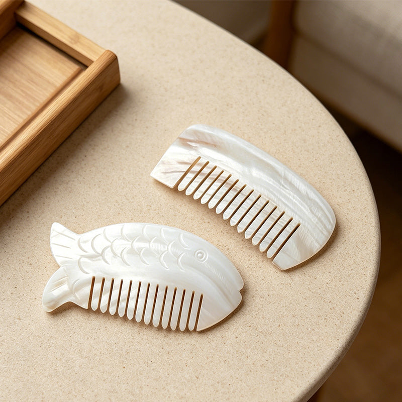 CouldNook Animal Shell Decorative Comb - Aesthetic Carved Shell Ornament