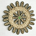 CouldNook Flower Shape Corn Woven Mat - Aesthetic Natural Placemat