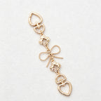 CouldNook Linked Floral Bag Charm Chain - Heart Accent