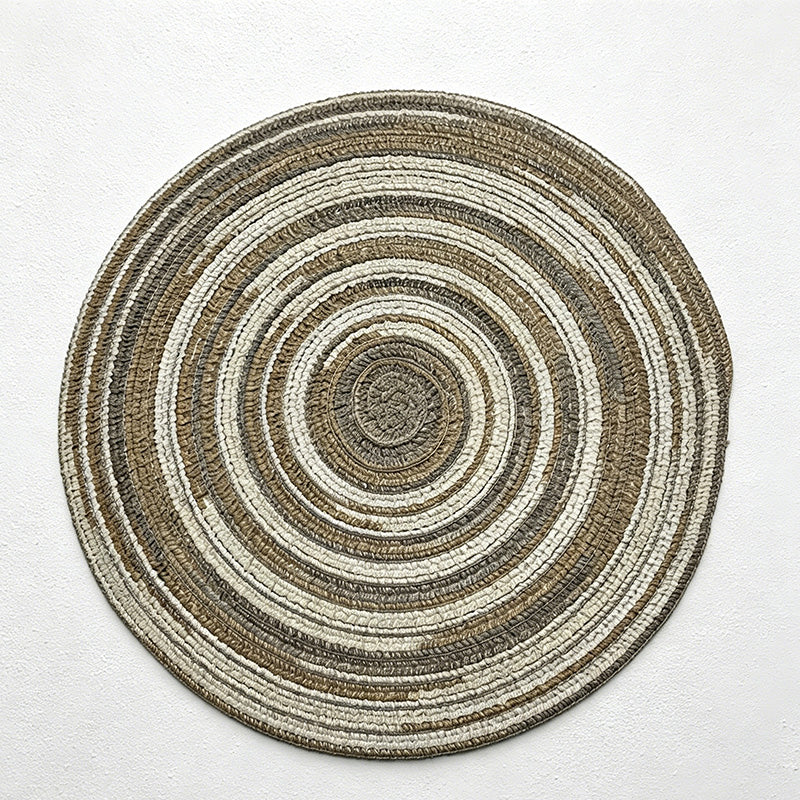CouldNook Nordic Round Woven Placemat - Aesthetic Cotton Yarn Mat