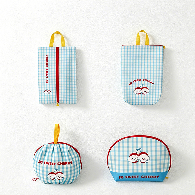 CouldNook Check Pattern Travel Storage Pouch - Dry Wet Helper
