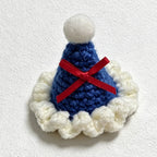 CouldNook Mini Hand Crochet Santa Hat - Pet & Doll Festive Accessory