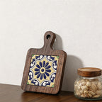 CouldNook Vintage Tile Wooden Trivet - Heat Resistant Kitchen Pot Holder
