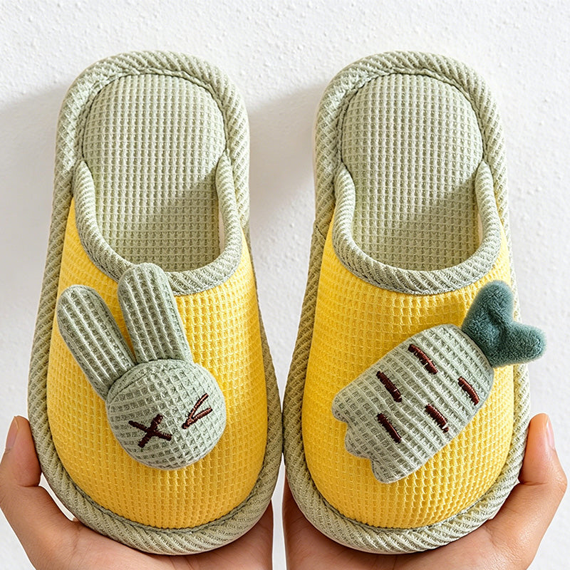 CouldNook Carrot Detail Soft Open Toe Slippers - Sunny Home Accent