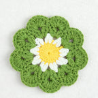 CouldNook Hand Crochet Bellflower Coaster - Floral Heat Resistant Table Decor