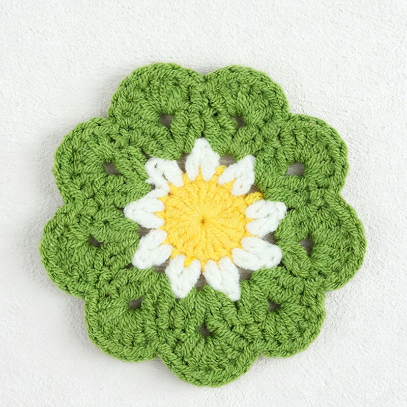CouldNook Hand Crochet Bellflower Coaster - Floral Heat Resistant Table Decor