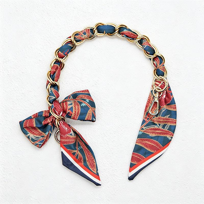 CouldNook 16.54’’ Printed Bow Chain Bag Strap - Soft Accent