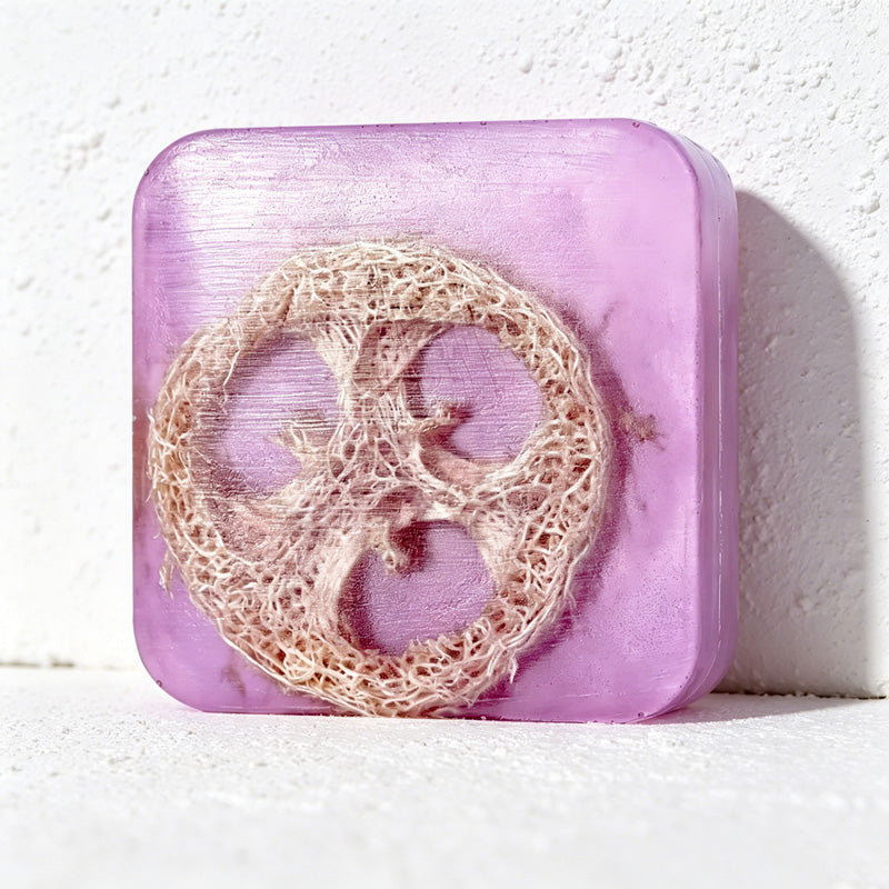 CouldNook Natural Loofah Exfoliating Soap Bar - Essential Oil Body Scrub