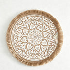 CouldNook Jute Tassel Woven Placemat - Aesthetic Rustic Table Mat