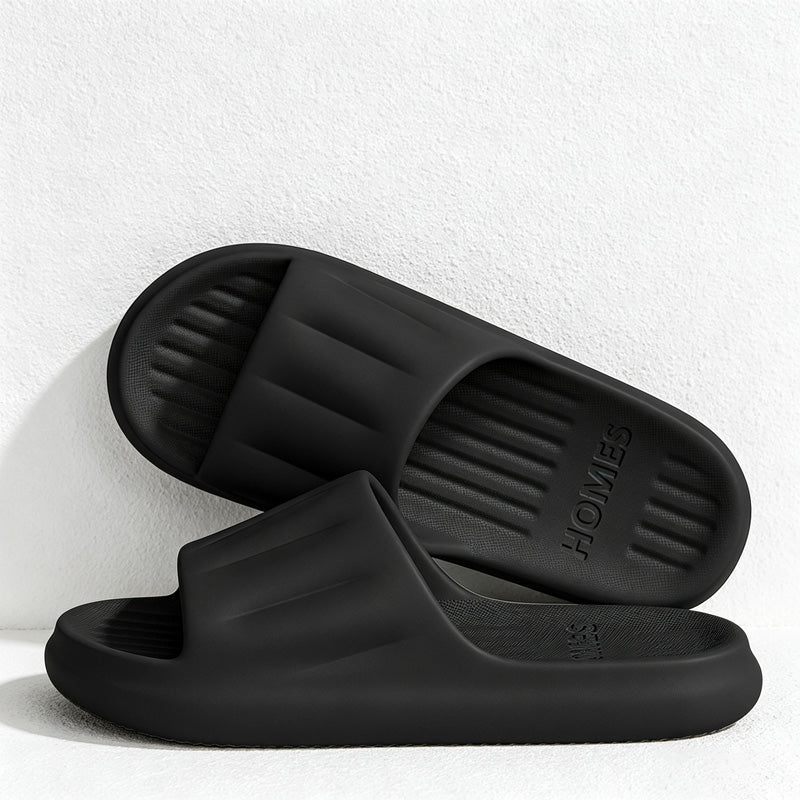 CouldNook Ribbed Sole Home Slippers - Easy Storage Accent