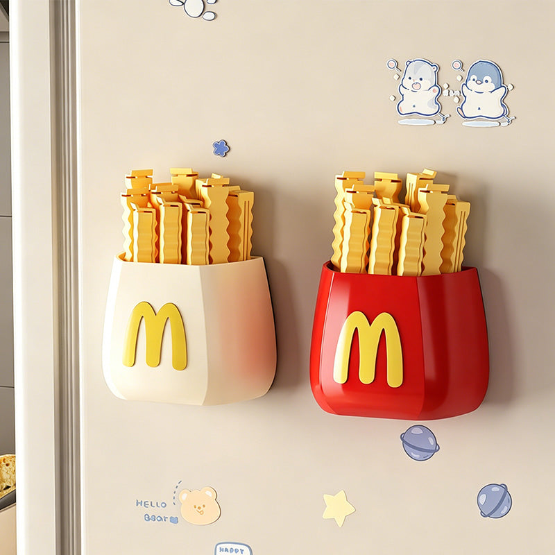 CouldNook Fries Cup Magnetic Clip Holder 12PCS Set - Fridge Snack Storage Accent