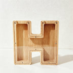 CouldNook 26-letter Wooden Money Box - Desktop Savings Ornament