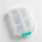 CouldNook Portable Folding Pill Organizer - Eight Clear Compartments