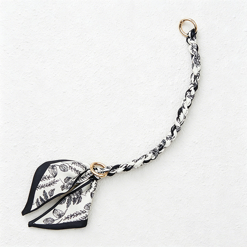 CouldNook 10.24'' Black Series Short Leaf Ribbon Bag Strap - Mini Accent