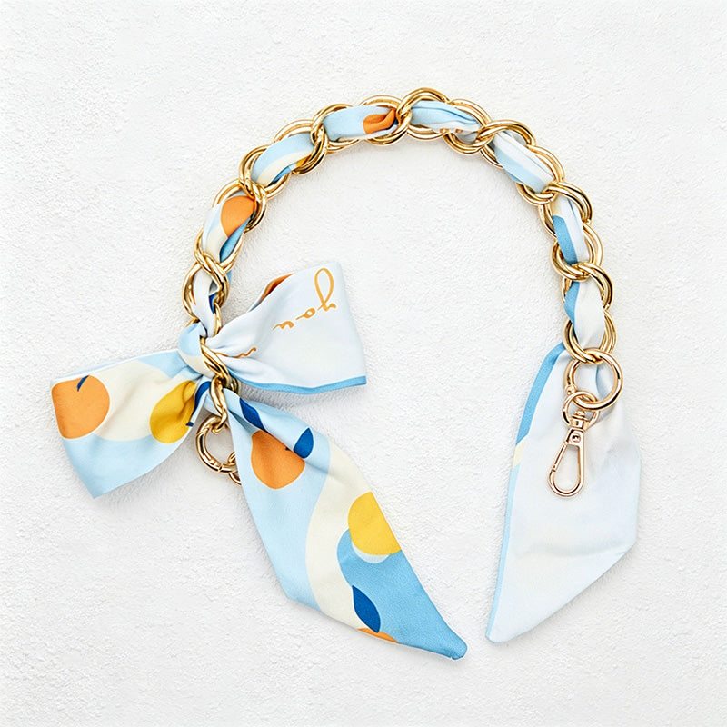 CouldNook 16.54’’ Printed Bow Chain Bag Strap - Soft Accent