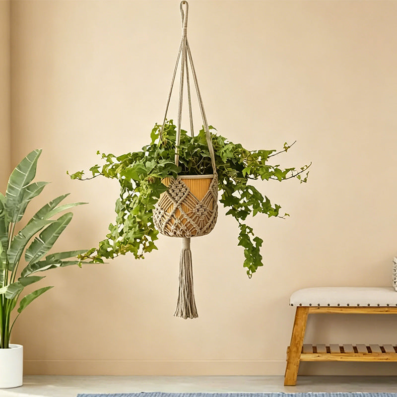 CouldNook Macrame Hanging Basket - Plant Holder Decor