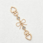 CouldNook Linked Floral Bag Charm Chain - Heart Accent