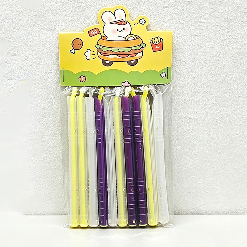 CouldNook 11cm PP Sliding Sealer Rod Assortment 10PCS Set - Pantry Bag Storage Accent