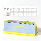 CouldNook Mini Desk Calendar - Minimalist English Desktop Calendar 2026-2025