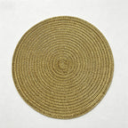 CouldNook Nordic Round Woven Placemat - Aesthetic Cotton Yarn Mat