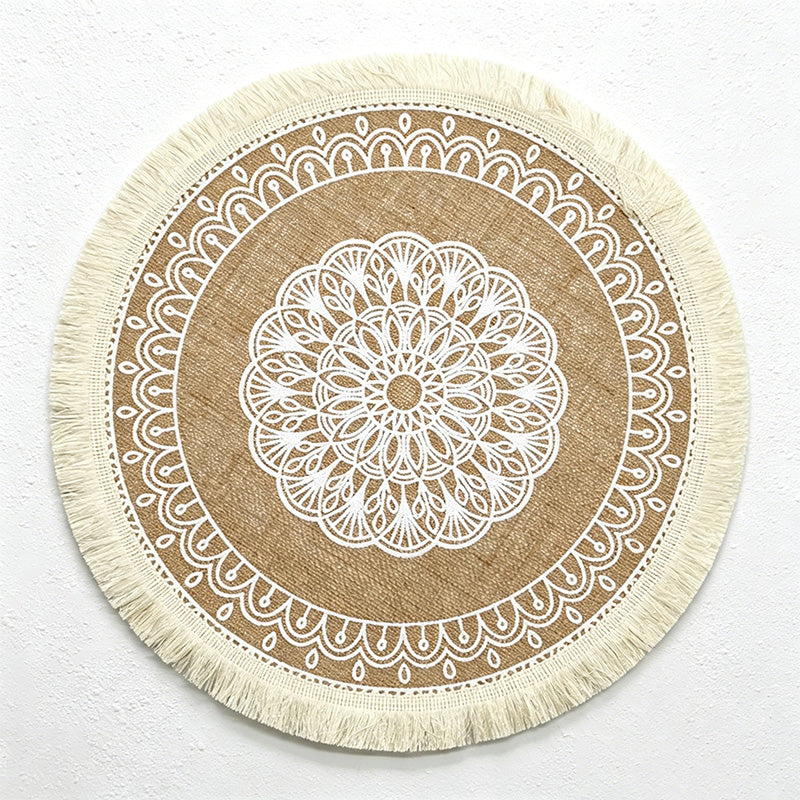 CouldNook Jute Tassel Woven Placemat - Aesthetic Rustic Table Mat