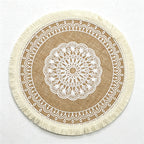 CouldNook Jute Tassel Woven Placemat - Aesthetic Rustic Table Mat