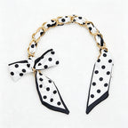 CouldNook 16.54’’ Black Series Printed Bow Chain Bag Strap - Soft Accent