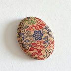 CouldNook Retro Cork Floral Sided Pocket Mirror - Dual Sided Magnifying Decor