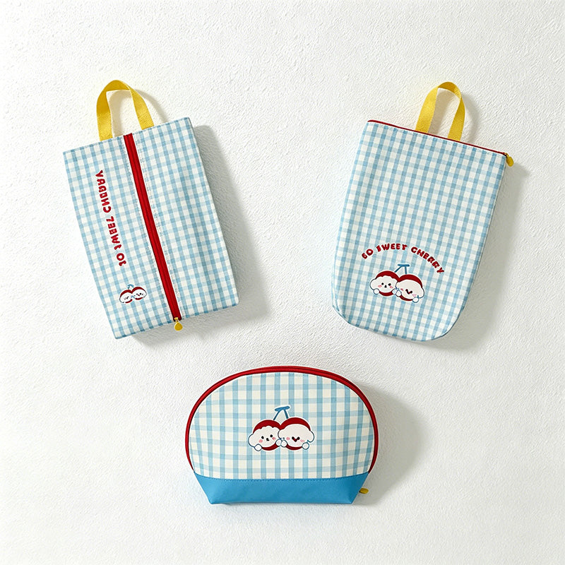CouldNook Check Pattern Travel Storage Pouch - Dry Wet Helper