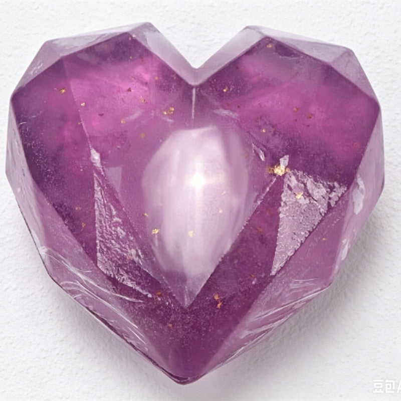 CouldNook Translucent Gemstone & Heart Gold Foil Handmade Soap