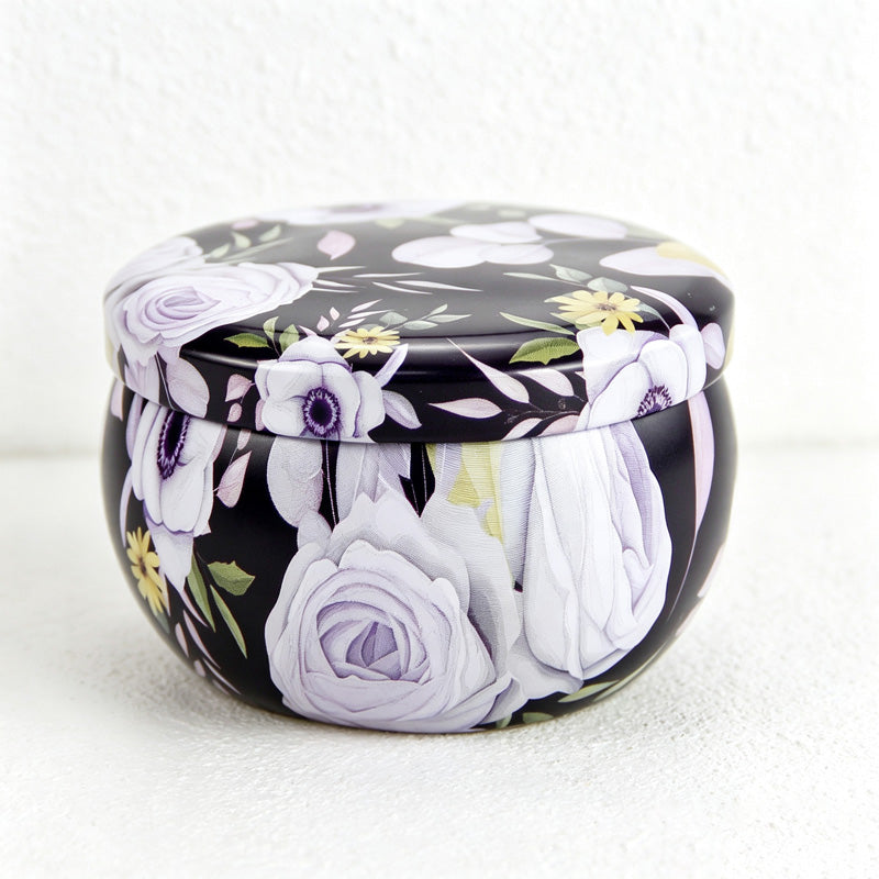 CouldNook Printed Tin Can Soy Wax Scented Candle - Easy Storage Accent