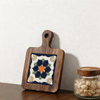 CouldNook Vintage Tile Wooden Trivet - Heat Resistant Kitchen Pot Holder