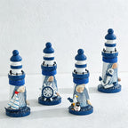 CouldNook Mediterranean Mini Wooden - Lighthouse Mixed Ornament