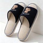 CouldNook Soft Animal Applique Open Toe House Slippers - Warm Home Accent