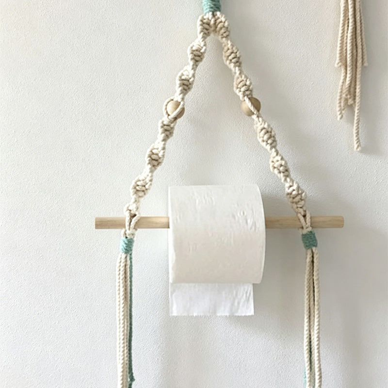 CouldNook Macrame Paper Towel Holder - Kitchen Wall Decor