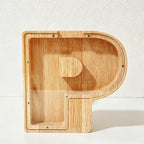 CouldNook 26-letter Wooden Money Box - Desktop Savings Ornament
