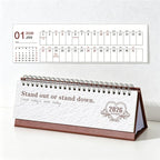 CouldNook Mini Desk Calendar - Minimalist English Desktop Calendar 2026-2025