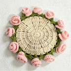 CouldNook Hand Crochet Bellflower Coaster - Floral Heat Resistant Table Decor