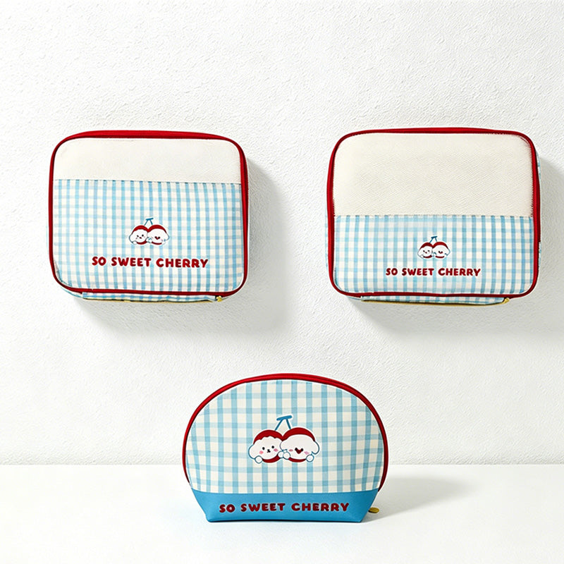 CouldNook Check Pattern Travel Storage Pouch - Dry Wet Helper