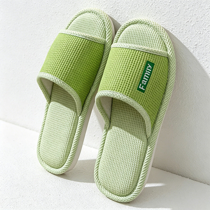 CouldNook Bunny Pattern Open Toe Slippers - Playful Kitchen Accent