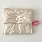 CouldNook Bow Embossed Mini Storage Pouch - Portable Makeup & Sanitary Bag