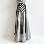 CouldNook Macrame Fringe Skirt Cover - Layered Decor Accent