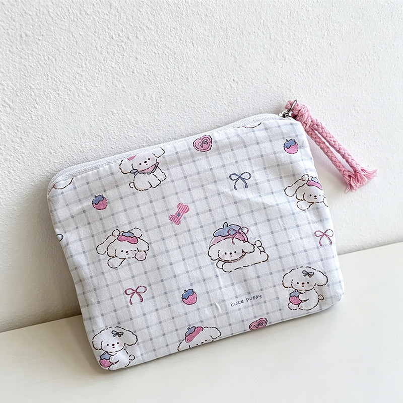 CouldNook Print Canvas Cosmetic Pouch - Small Storage Accent