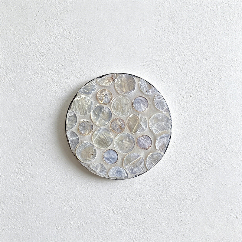 CouldNook Shell Coaster - Natural Mother of Pearl Decor