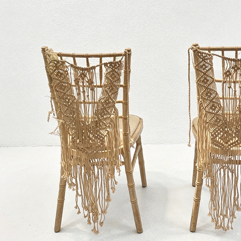 CouldNook Macrame Chair Back Cover - Event Chair Decor