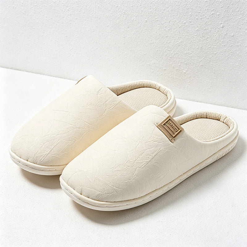 CouldNook Faux Pu House Slippers - Indoor Comfort Slides