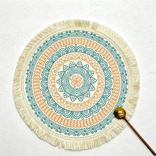 CouldNook Bohemian Tassel Placemat - Aesthetic Woven Table Mat