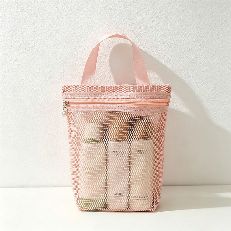 CouldNook Mesh Handheld Tote Cosmetic Bag - Home Organizer
